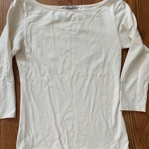 Zara women cream shirt